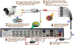 Sikker 16 Ch Channel Dvr 1080p Home Security Camera System Avec Disque Dur De 4 To