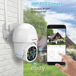 Smartsf 3mp 8ch Système De Caméra De Sécurité À Domicile Sans Fil En Plein Air Cctv