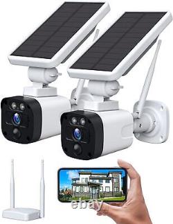 Solar & Batterie Powered Home Security Camera System Wi-fi Extérieur Sans Fil 3mp