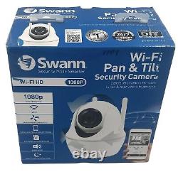 Swann 1080P Caméra de sécurité sans fil Pan & Tilt HD CCTV Wi-Fi HD Blanche Nouvelle