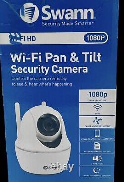 Swann 1080P Caméra de sécurité sans fil Pan & Tilt HD CCTV Wi-Fi HD Blanche Nouvelle