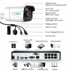 Système De Caméra De Sécurité 4k 8mp Poe Ip 8ch Nvr Kit Home Surveillance Rlk8-800b4