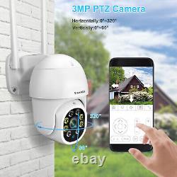 Système De Caméra De Sécurité Sans Fil 3mp Outdoor Home 8ch Wifi Nvr Avec 1 To Hdd Ircut