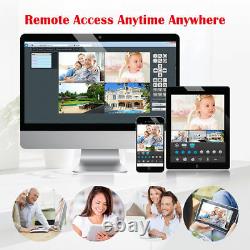 Système De Sécurité Sans Fil Home Office Wifi Cctv Nvr Outdoor Ip 4 Camera Kit 1080p