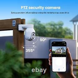 Système de Caméra de Sécurité Intelligente pour la Maison de 4MP, Caméra sans Fil Extérieure HD Alimentée par Batterie
