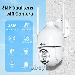 Système de Caméra de Sécurité Sans Fil ANRAN à Double Objectif avec Zoom 10X pour Maison, Moniteur 13NVR 8CH