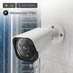 Système de caméra de sécurité 1080P 8CH DVR CCTV de sécurité à domicile extérieure avec 4 caméras et 3 To de stockage.