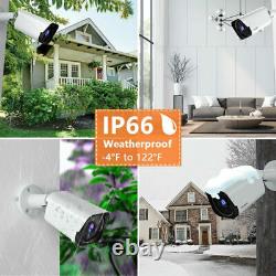 Système de caméra de sécurité 1080P 8CH DVR CCTV de sécurité à domicile extérieure avec 4 caméras et 3 To de stockage.