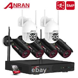 Système de caméra de sécurité ANRAN 5MP Kit WiFi 1TB Vidéo 8CH NVR Maison Extérieur IP66