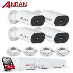 Système de caméra de sécurité ANRAN 5MP PoE Filaires Ensemble de vidéosurveillance à domicile Vision nocturne étanche