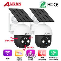 Système de caméra de sécurité ANRAN avec batterie solaire Wifi sans fil pour la maison en extérieur 360° PTZ