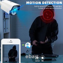 Système de caméra de sécurité CCTV extérieur 1080P DVR 4CH H. 265+ avec vision nocturne