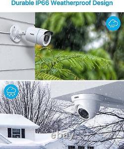 Système de caméra de sécurité CCTV extérieure ZOSI 16CH 1080p pour la maison avec DVR 5MP H. 265+ et disque dur de 2 To