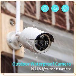 Système de caméra de sécurité CCTV extérieure sans fil audio domestique 3MP 8CH WIFI NVR 1TB Kit