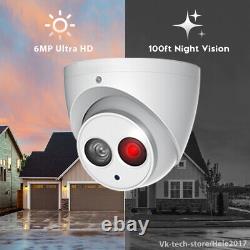 Système de caméra de sécurité IP CCTV Dahua 4K 8CH 8PoE NVR 6MP avec microphone pour la maison et l'extérieur, lot US
