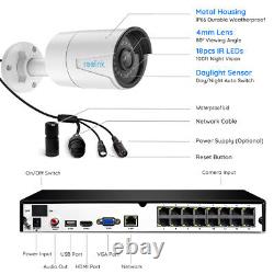 Système de caméra de sécurité Reolink 16CH PoE 5MP avec caméra IP audio pour la maison en extérieur et HDD de 4 To