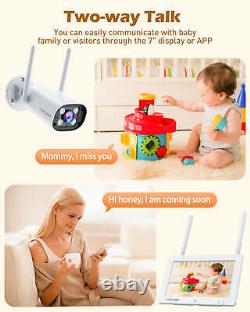 Système de caméra de sécurité WiFi pour la maison 2K 3MP CCTV Moniteur tactile de 7 pouces NVR Alarme