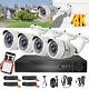 Système De Caméra De Sécurité à Domicile 4k Sans Fil Avec Audio Wifi Cctv 5mp 4ch Dvr Kit Extérieur