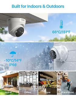 Système de caméra de sécurité à domicile ZOSI 16CH 4K PoE avec audio AI, détection humaine et disque dur de 4 To