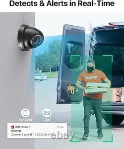 Système de caméra de sécurité à domicile ZOSI 16CH H.265 1080P avec caméra CCTV dôme extérieure 2TB