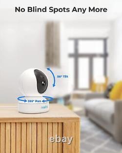 Système de caméra de sécurité à domicile, caméra pour animaux de compagnie Pan Tilt WiFi intérieure HD 3MP.