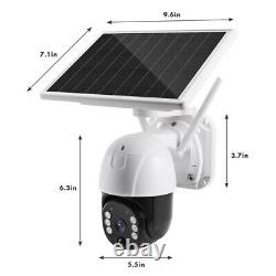 Système de caméra de sécurité à domicile sans fil extérieur Pan/Tilt Solar Wifi avec suivi automatique