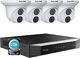 Système De Caméra De Sécurité Domestique 4k 8ch 8mp Avec Caméras Ip Poe Câblées, Vision Nocturne, Disque Dur De 2 To