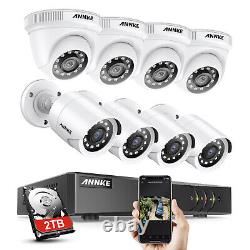 Système de caméra de sécurité domestique ANNKE 1080P 5MP Lite HDMI 8CH DVR extérieur IR Night
