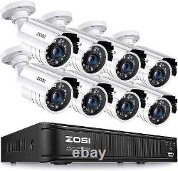 Système de caméra de sécurité domestique ZOSI 1080p 4 en 1 8CH DVR CCTV avec détection humaine et de voiture