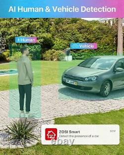 Système de caméra de sécurité domestique ZOSI 1080p 4 en 1 8CH DVR CCTV avec détection humaine et de voiture