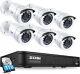 Système De Caméra De Sécurité Domestique Zosi 1080p H.265+ 5mp Lite 8ch Dvr Et 6 Caméras 1tb