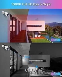 Système de caméra de sécurité domestique extérieure et intérieure Full 1080p H.265+, CCTV 5MP-Lite