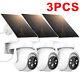 Système De Caméra De Sécurité Domestique Extérieure Sans Fil Wifi Solaire Alimenté Par 4 Packs Avec Fonction Panoramique/inclinaison