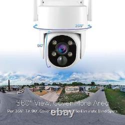 Système de caméra de sécurité domestique sans fil 10CH Camcamp avec enregistreur NVR et moniteur 24/7