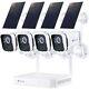 Système De Caméra De Sécurité Domestique Solaire Kittyhok, 4 Caméras De Sécurité Solaires Ultra 2k