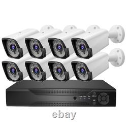Système de caméra de sécurité extérieure 1080P 5MP Lite 8CH DVR H.265+ Kit CCTV domestique IP66