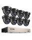 Système De Caméra De Sécurité Extérieure Zosi 5mp Lite 8ch Dvr 1080p H. 265+ Kit Cctv Domestique