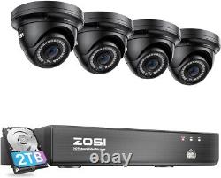 Système de caméra de sécurité extérieure ZOSI 8 canaux PoE pour la maison