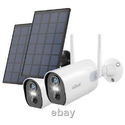 Système de caméra de sécurité extérieure à énergie solaire IeGeek alimentée par batterie avec wifi sans fil pour la maison