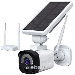 Système de caméra de sécurité extérieure filaire TOGUARD 3MP alimenté par batterie solaire et Wifi