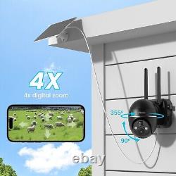 Système de caméra de sécurité extérieure sans fil IeGeek 3G/4G LTE alimentée par batterie solaire pour domicile.