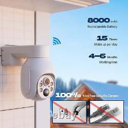 Système de caméra de sécurité sans fil CAMCAMP 4MP pour la maison, extérieur, CCTV, caméras solaires PTZ