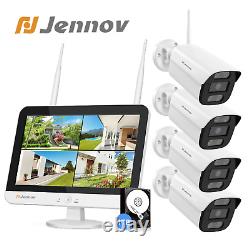 Système de caméra de sécurité sans fil Jennov pour la maison extérieure 5MP avec audio sur 12 moniteurs