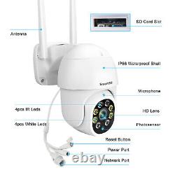Système de caméra de sécurité sans fil Wifi pour la maison avec audio extérieur, NVR 8CH HD 3MP CCTV Kit.