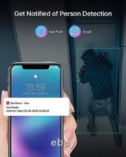 Système de caméra de sécurité sans fil ZOSI 2K 8CH avec audio bidirectionnel