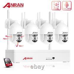 Système de caméra de sécurité sans fil à domicile ANRAN 8CH NVR 3MP, WiFi extérieur, audio bidirectionnel