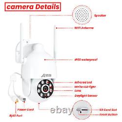 Système de caméra de sécurité sans fil à domicile avec moniteur 12'' IP 2K 8CH CCTV extérieur 1TB HDD
