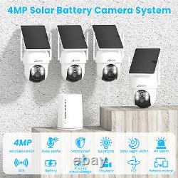 Système de caméra de sécurité sans fil alimenté par batterie solaire WiFi IP extérieur à domicile avec audio