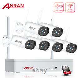 Système de caméra de sécurité sans fil extérieur Audio WIFI IP CCTV Home 8CH 3MP NVR 2TB
