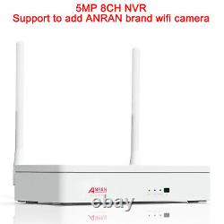 Système de caméra de sécurité sans fil extérieure ANRAN avec ensemble WiFi domestique NVR 8CH 12 Moniteur